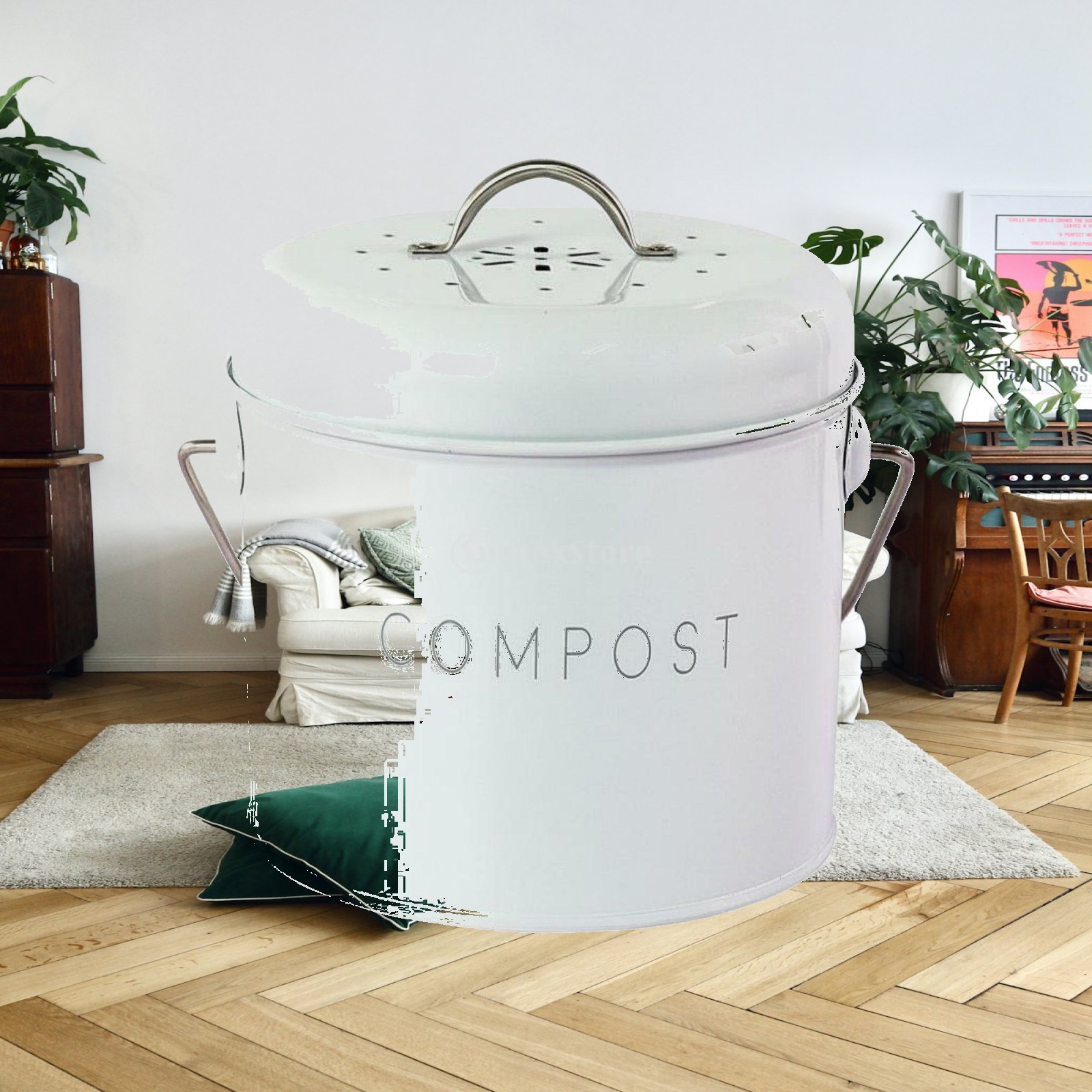 Compost Bin - Biurkowy kosz na śmieci do kuchni,