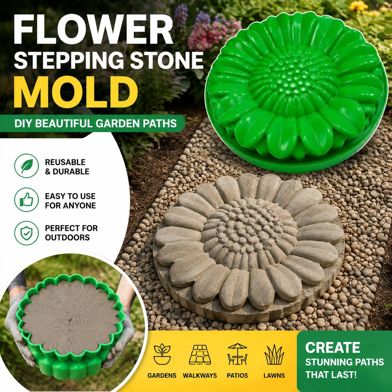 Zestaw form do kamiennych płyt – Gardening Tools Wholesale recenzja i cena