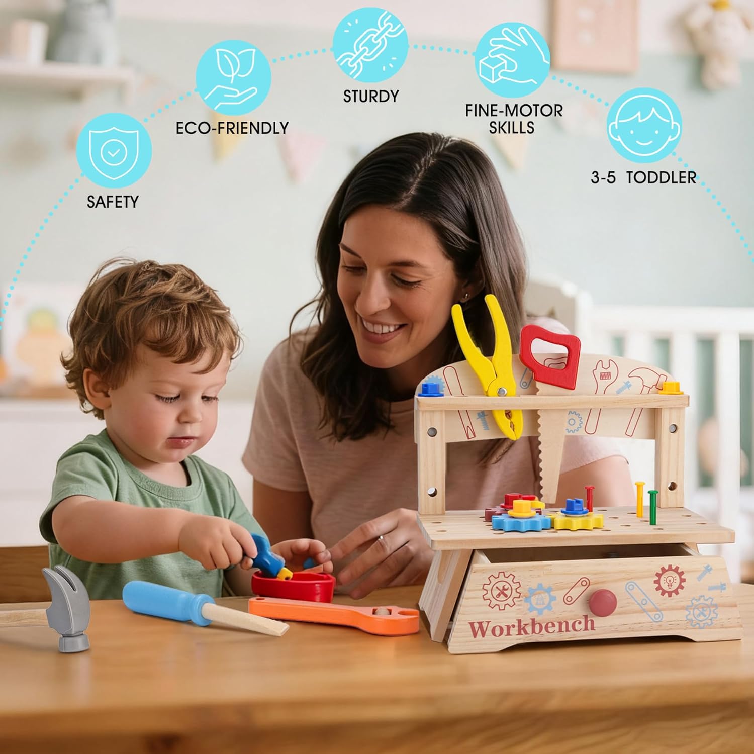 Drewniana warsztatka narzędzio – Gardening Tools For Beginners recenzja i cena
