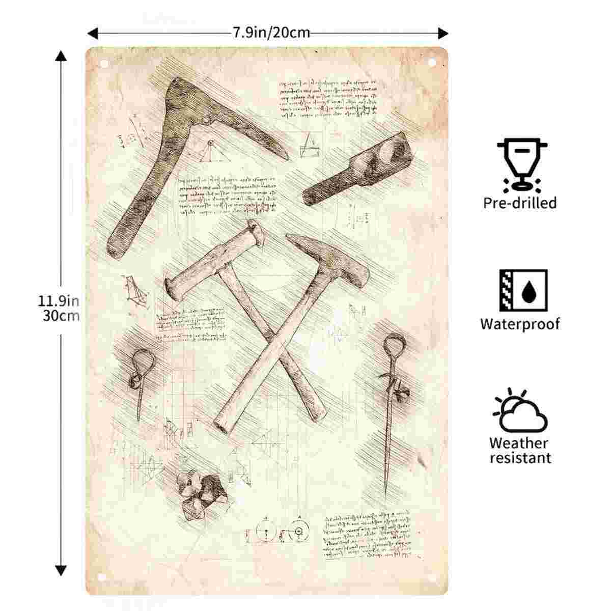 2D PŁASKA 1 szt. Vintage Metal – Gardening Tools Sketch recenzja i cena